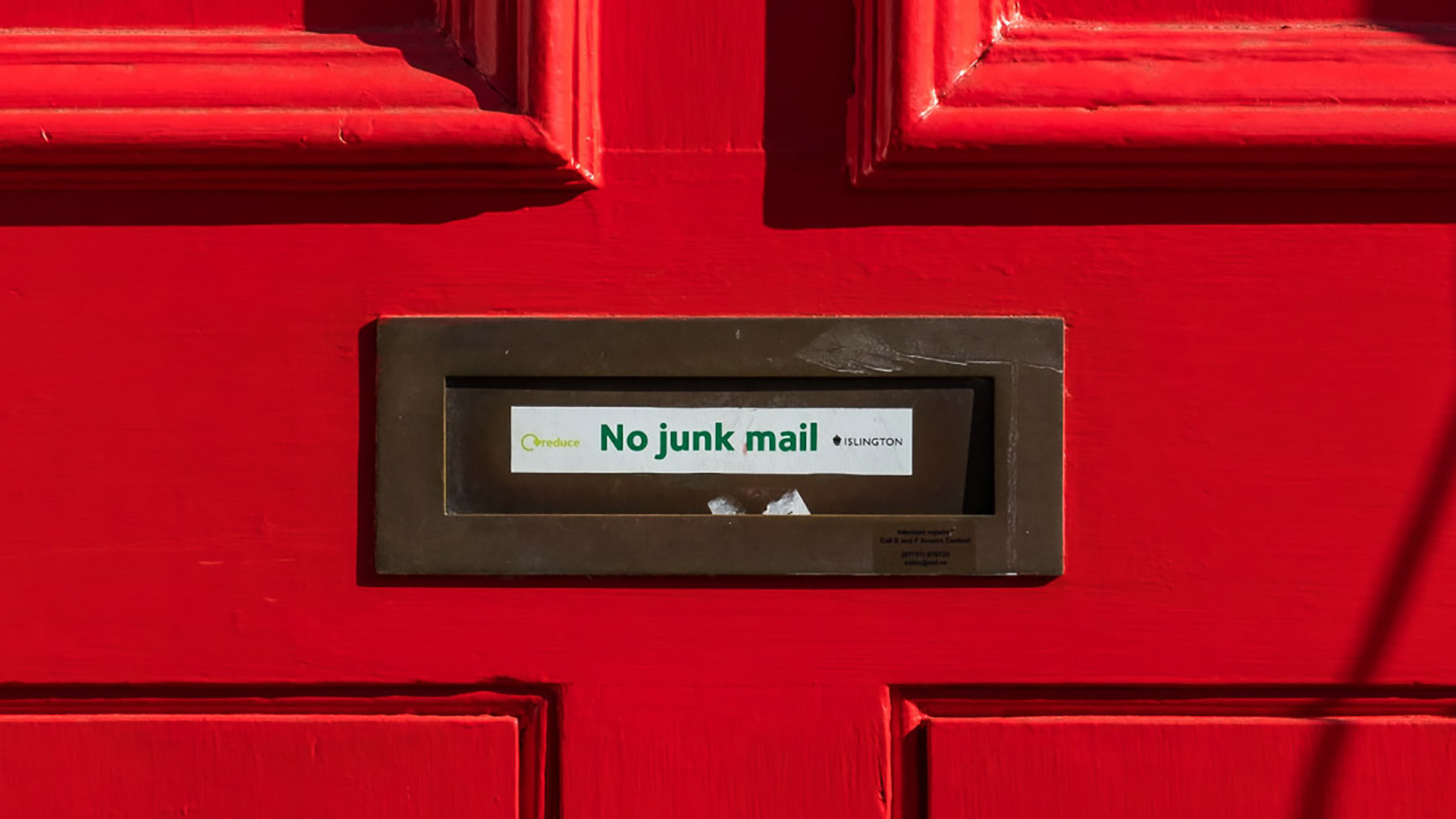 letterbox with no junk mail sticker image